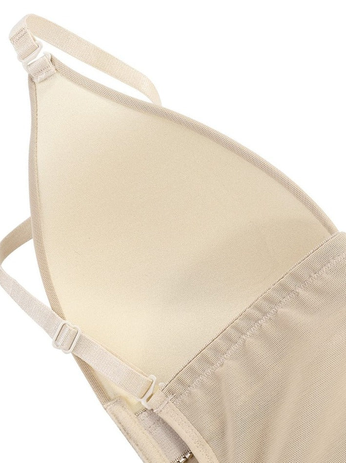 Plunge Low-Back Thong Bodysuit