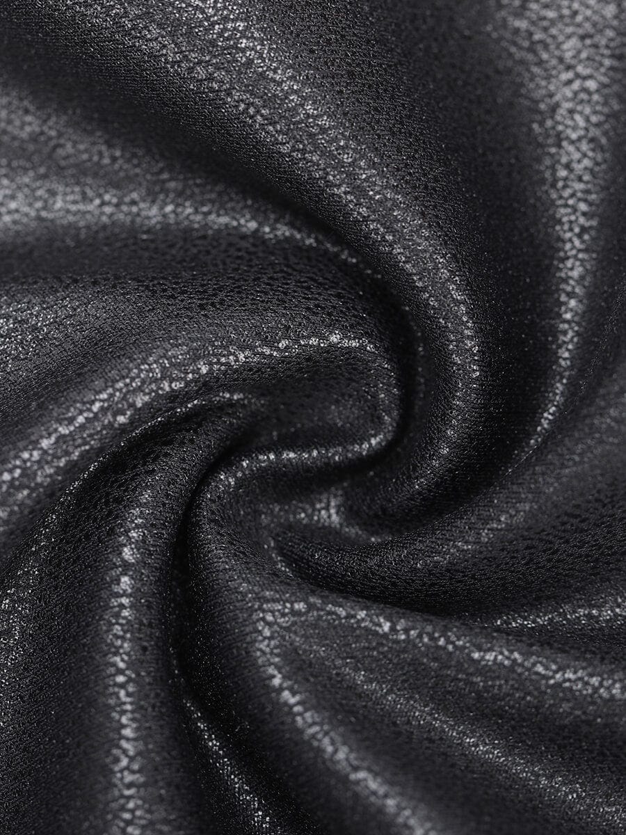 Faux Leather Square Neck Bodysuit