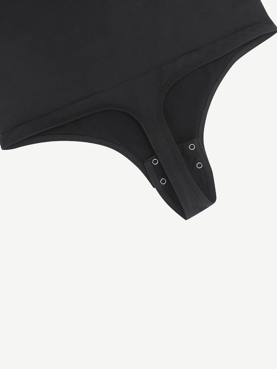 Diagonal Neck Long-Sleeve Bodysuit