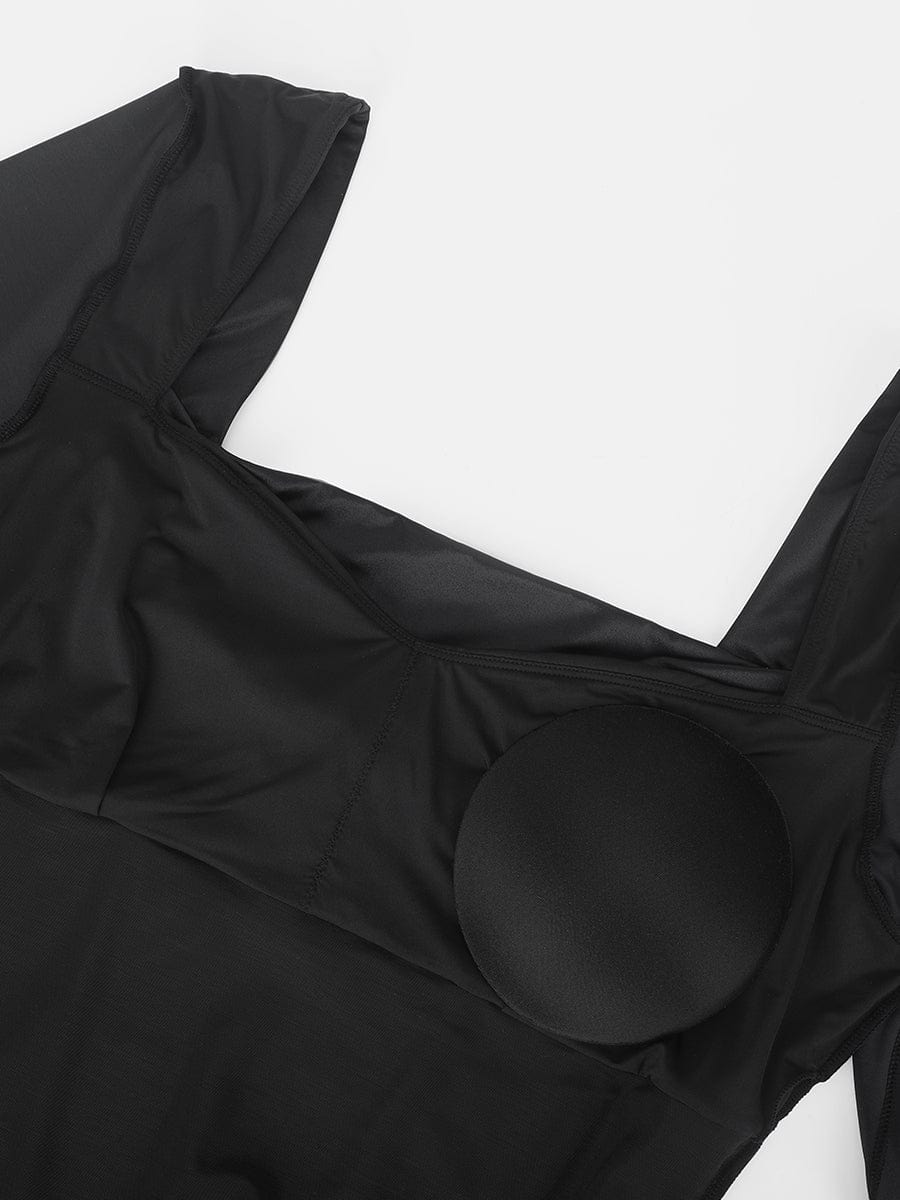 Square Neck Corset Bodysuit
