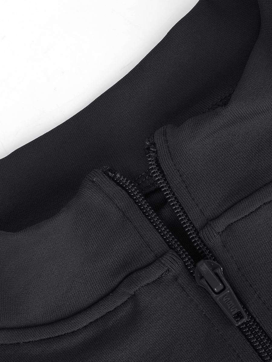 Zip Stand Collar Long Sleeve Bodysuit