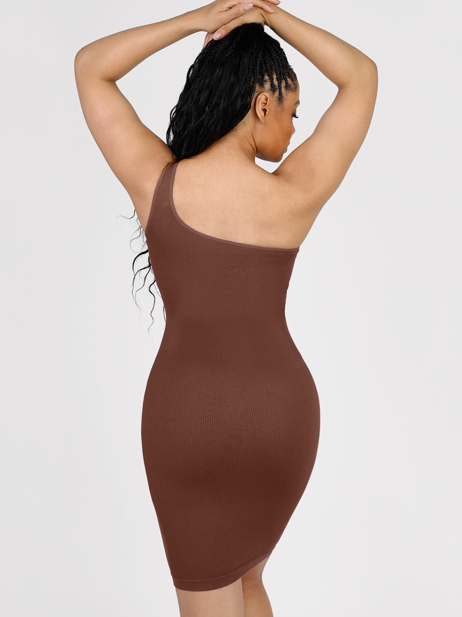 One-Shoulder Waist Trainer Dress