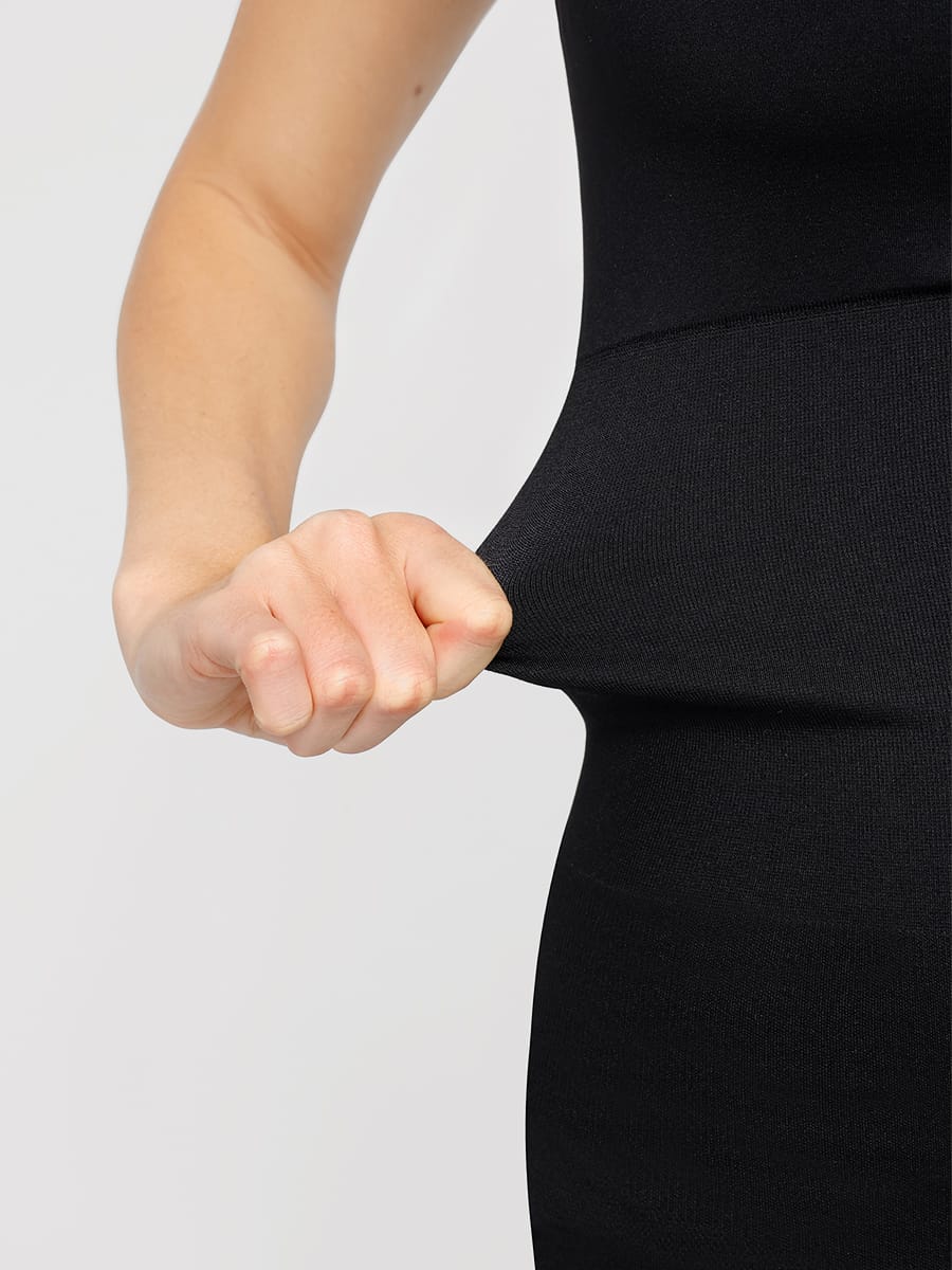Square-Neck Waist Control Dress