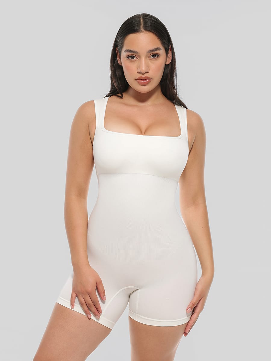 Square Neck Shaping Romper