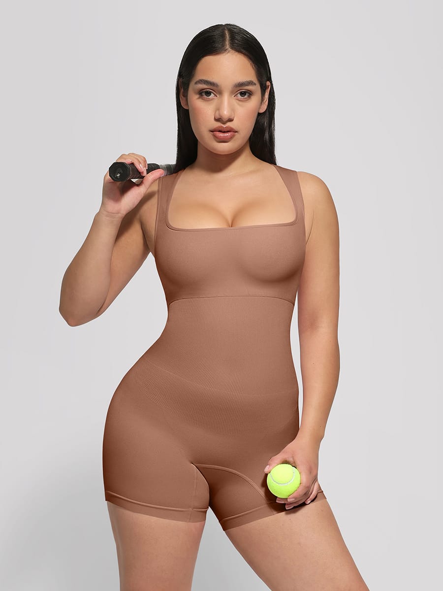 Square Neck Shaping Romper