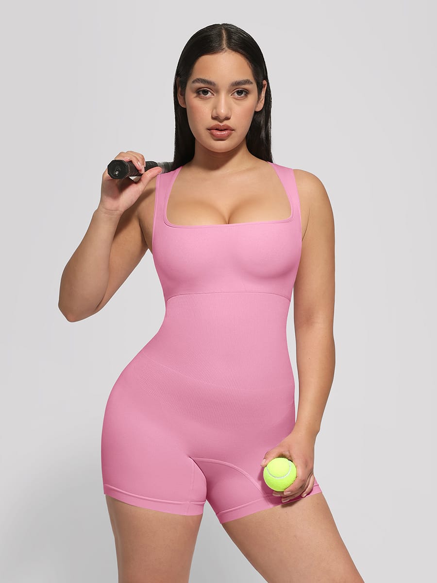 Square Neck Shaping Romper
