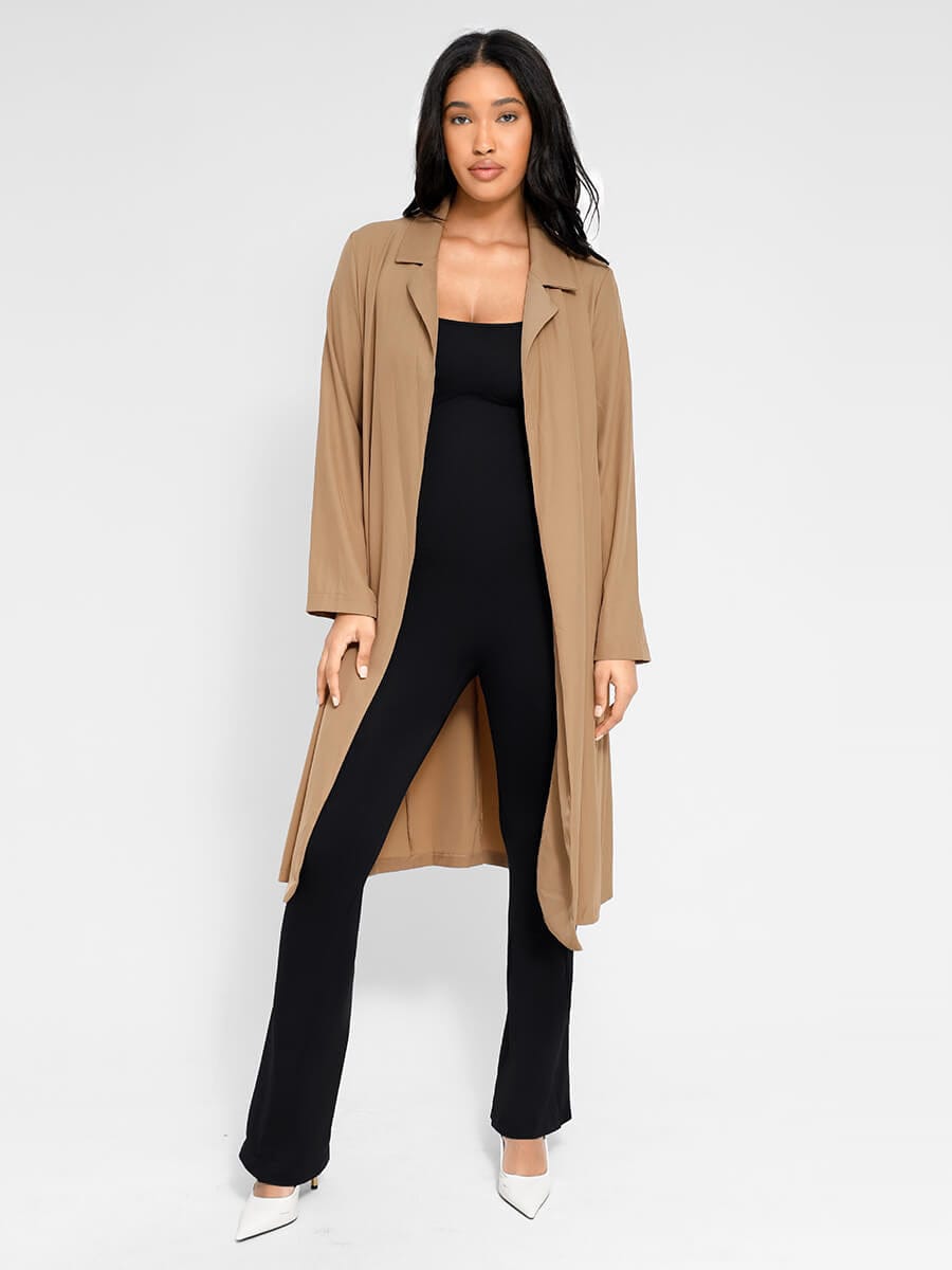 Square Neck U-Back Flared Jumpsuit