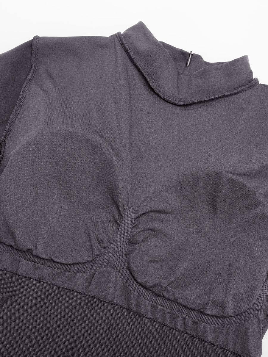 Mock Neck Shaping Romper