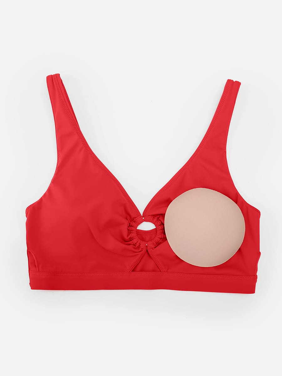 Deep V Drawstring Tummy Swimsuit