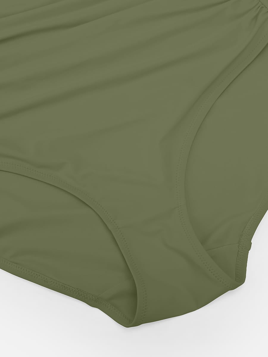 Ruched Deep V Shaping Swimsuit