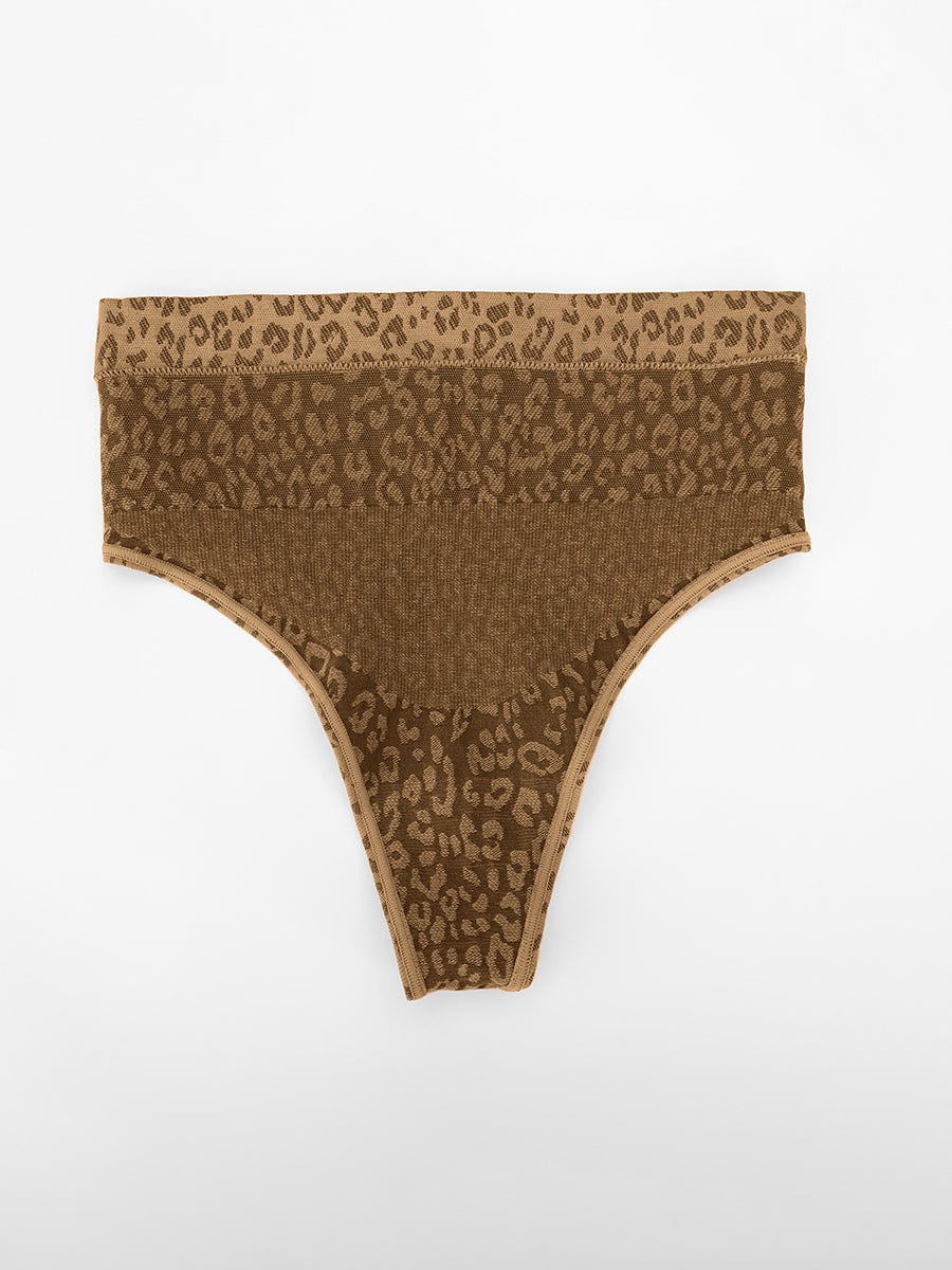 Printed High-Waist Thong