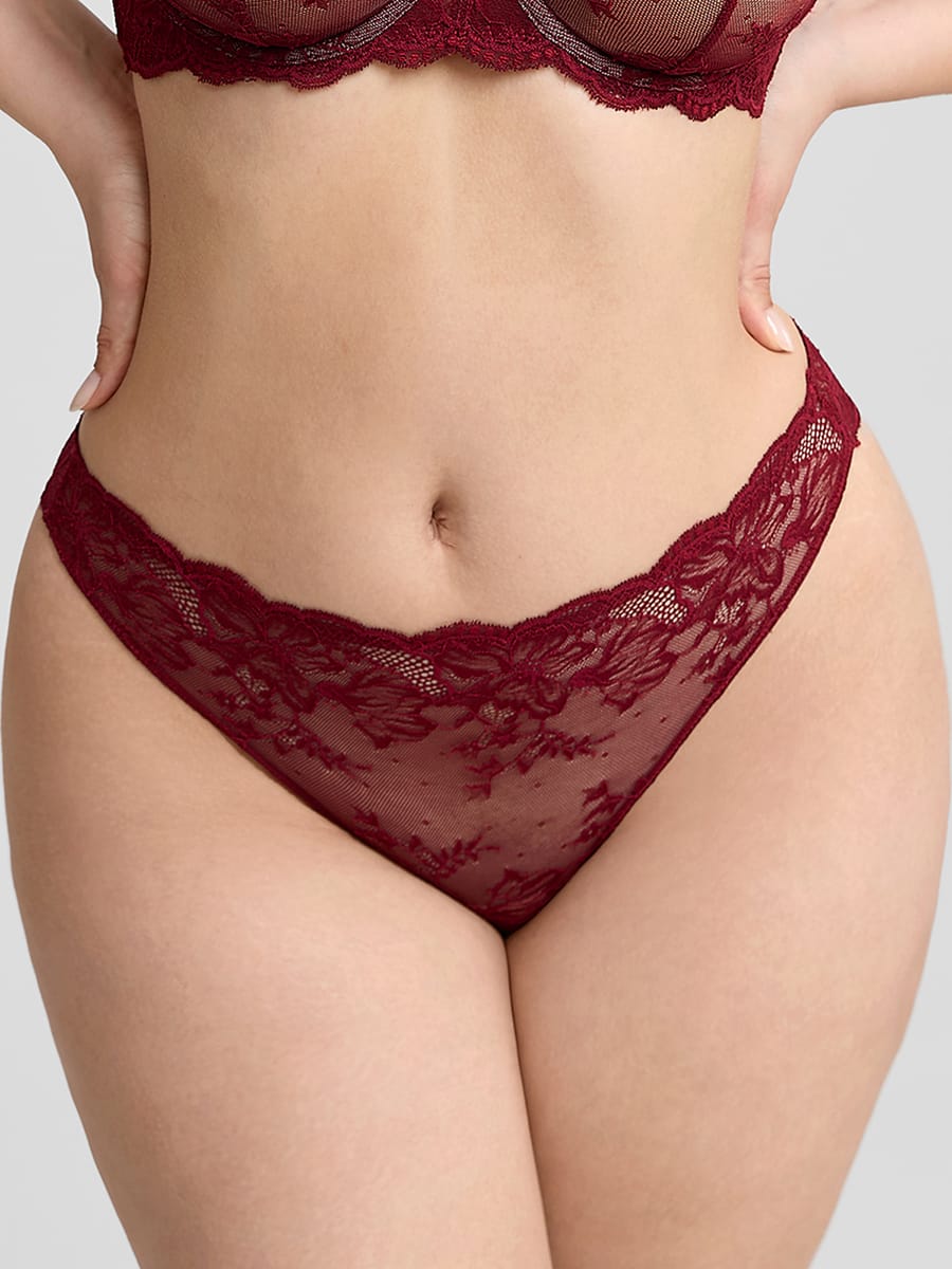 Floral Lace Low-Rise Panties