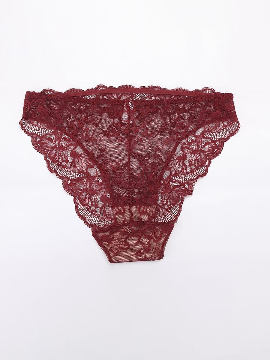 Low-Rise Antibacterial Lace Panties