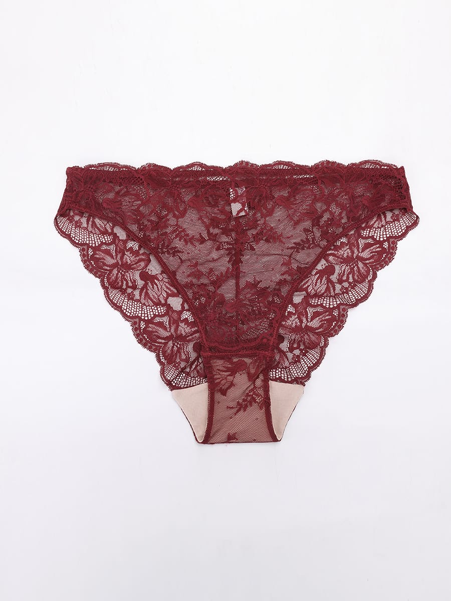 Low-Rise Antibacterial Lace Panties
