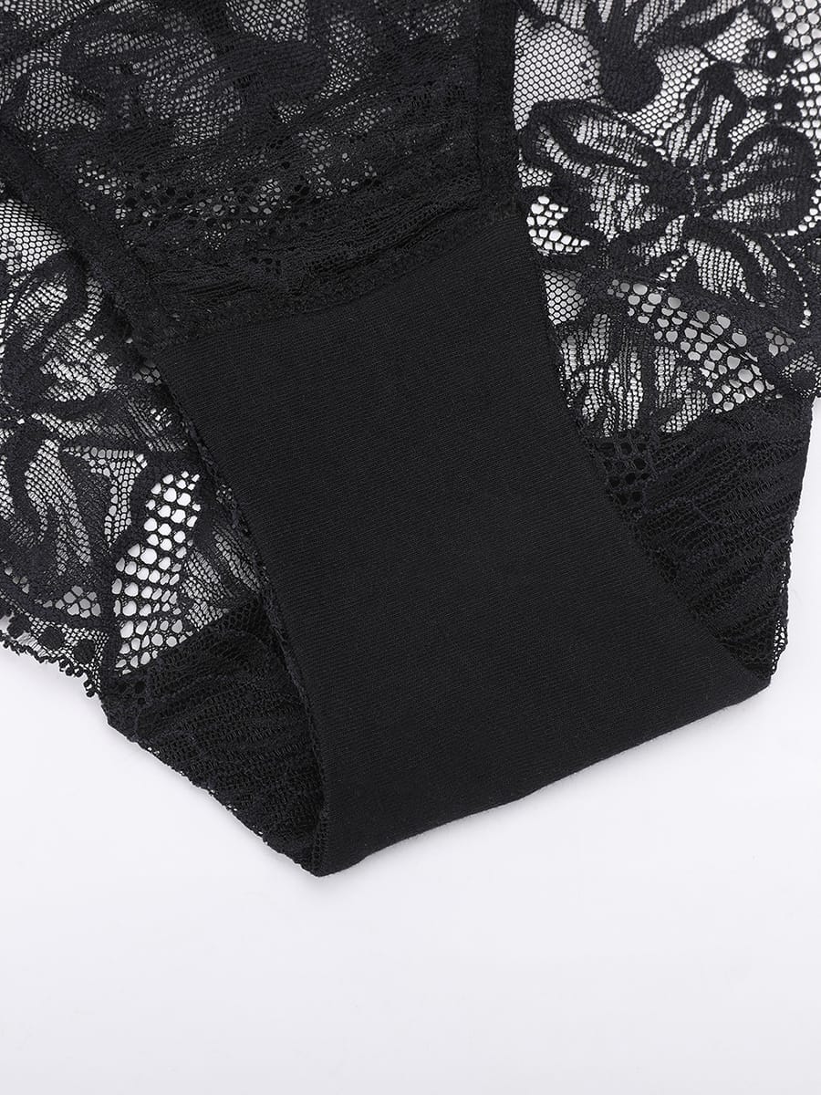 Floral Lace Low-Rise Panties