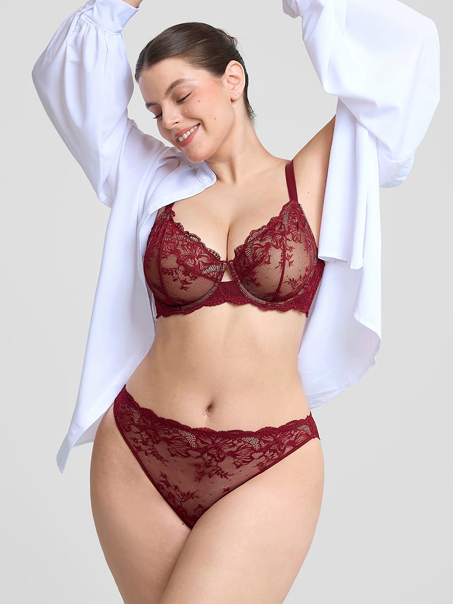 Low-Rise Antibacterial Lace Panties