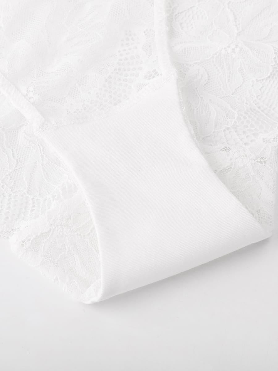 Floral Lace Low-Rise Panties