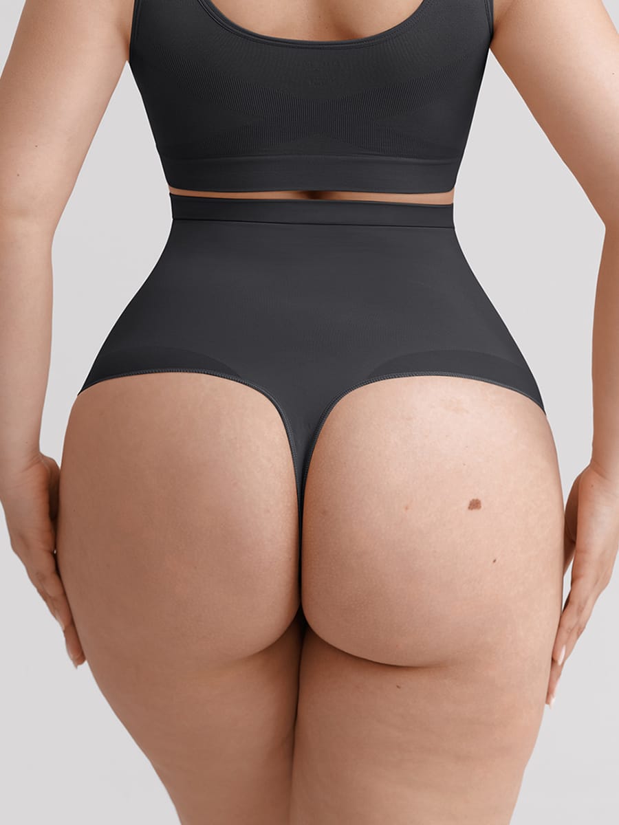 High-Waist Anti-Roll Thong Shaper