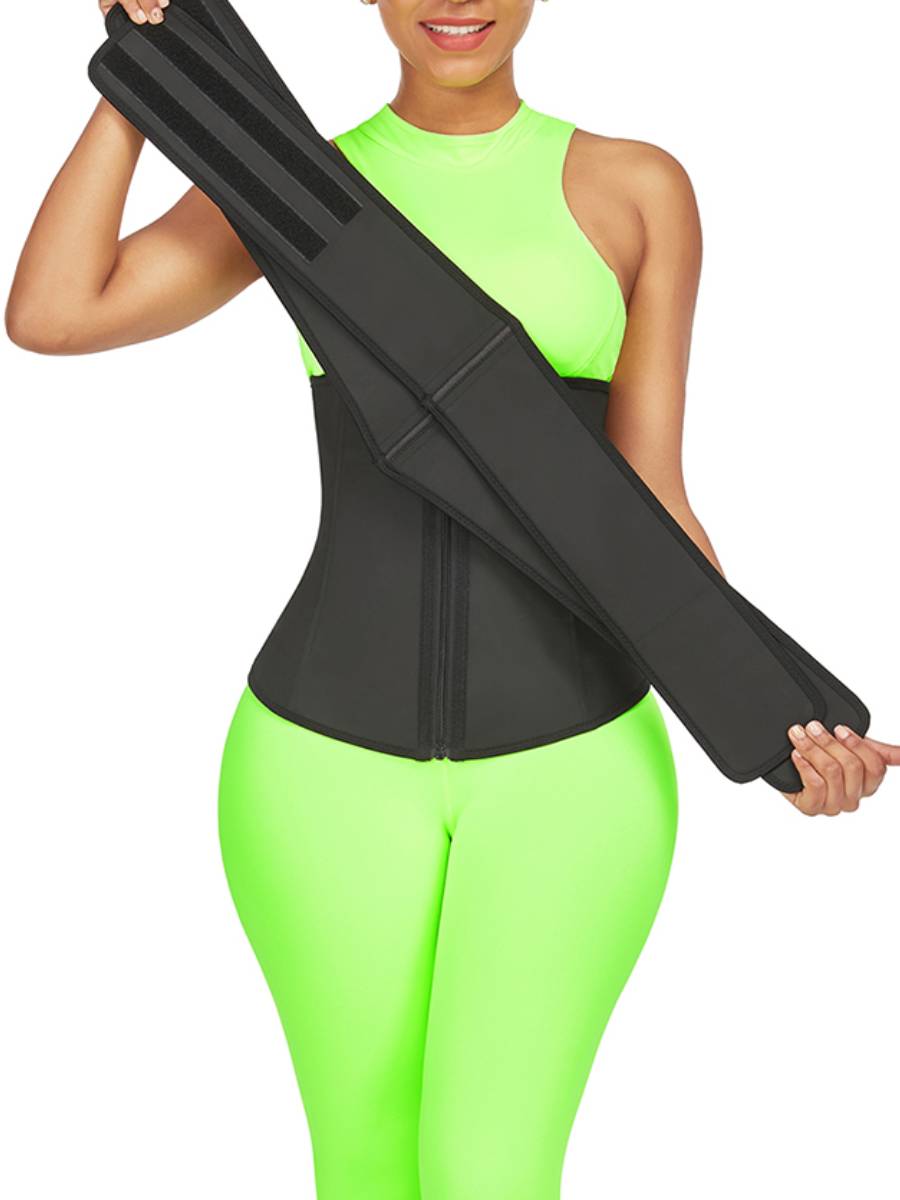 Double-Belt Latex Waist Cincher