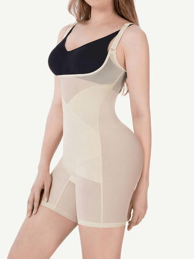 Open-Bust Crossover Bodysuit