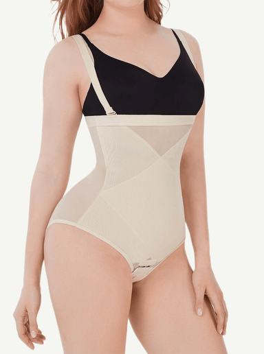 Crossover Steel Boned Bodysuit