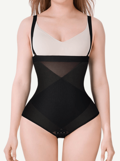 Crossover Steel Boned Bodysuit