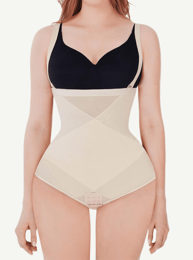 Crossover Steel Boned Bodysuit