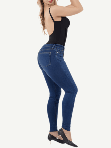 Backless 5-Bone Corset Bodysuit