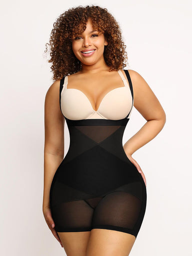 Mesh Waist Sculpting Bodysuit
