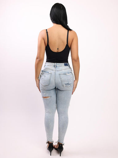 U-Back Mesh Panel Bodysuit