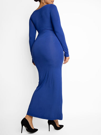 Pleated Modal Maxi Dress