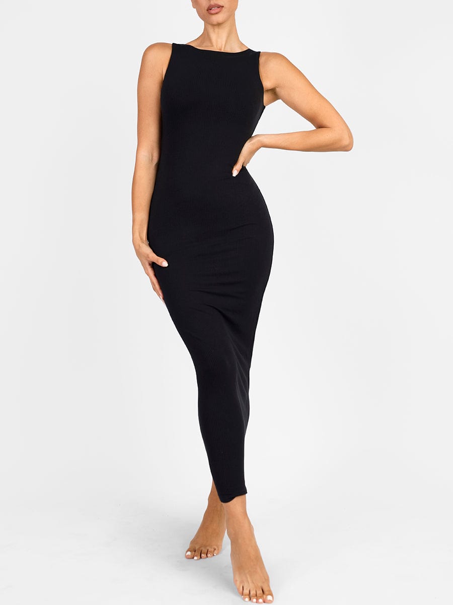 Ribbed Shaping Maxi Dress
