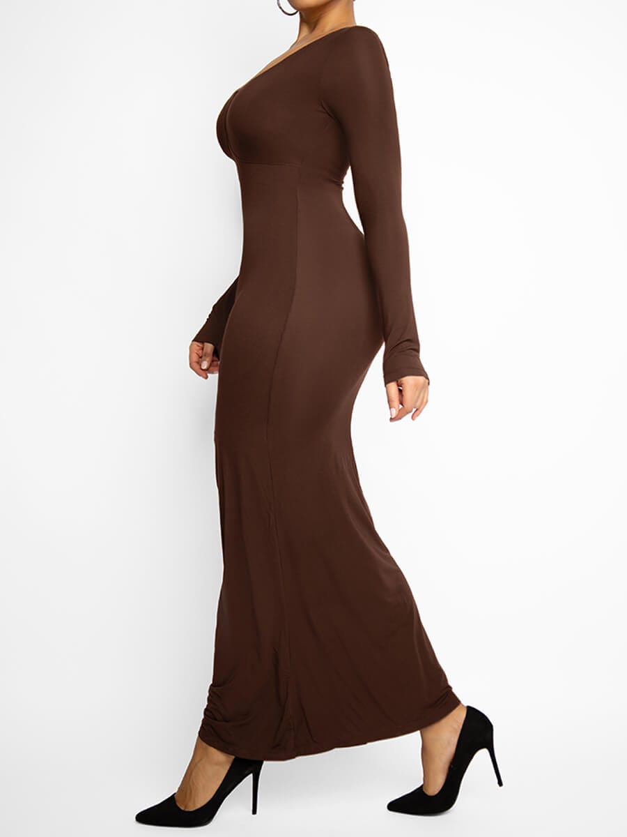 Pleated Modal Maxi Dress