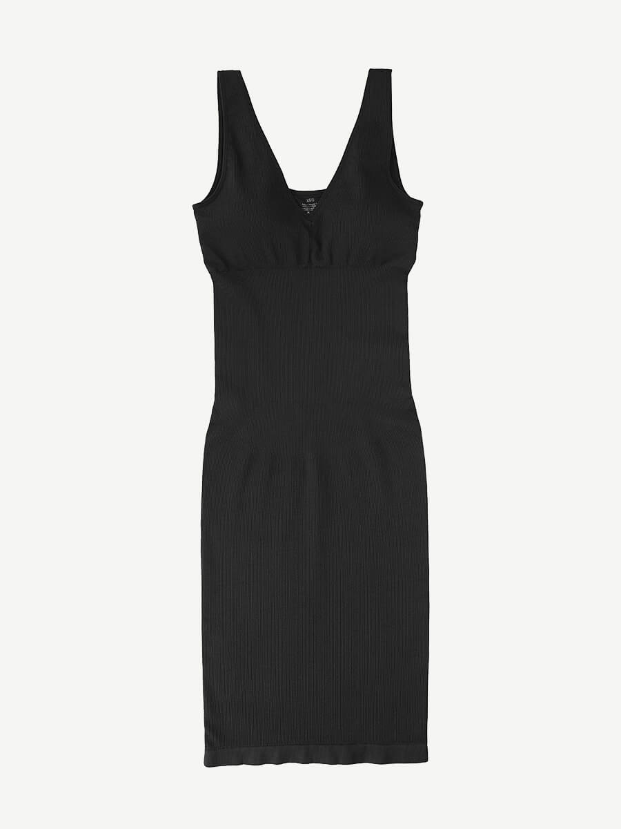Deep V-Neck Shaping Dress