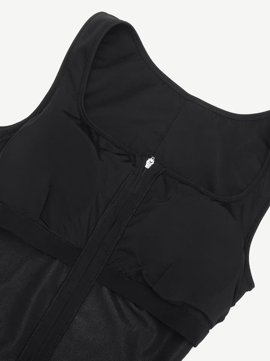 Zip-Front Sauna Sweat Jumpsuit