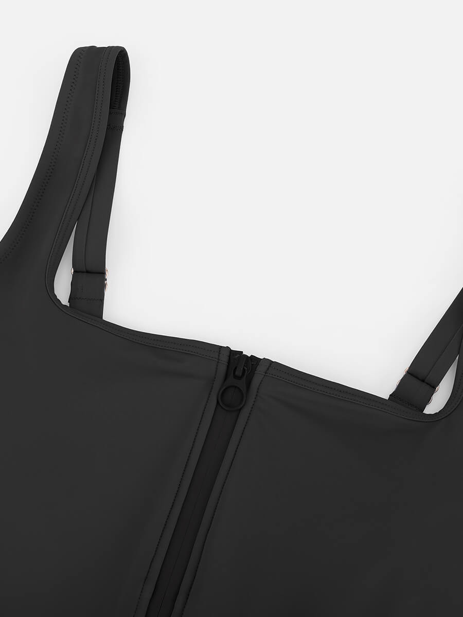 Zip-Front Shaping Swimsuit