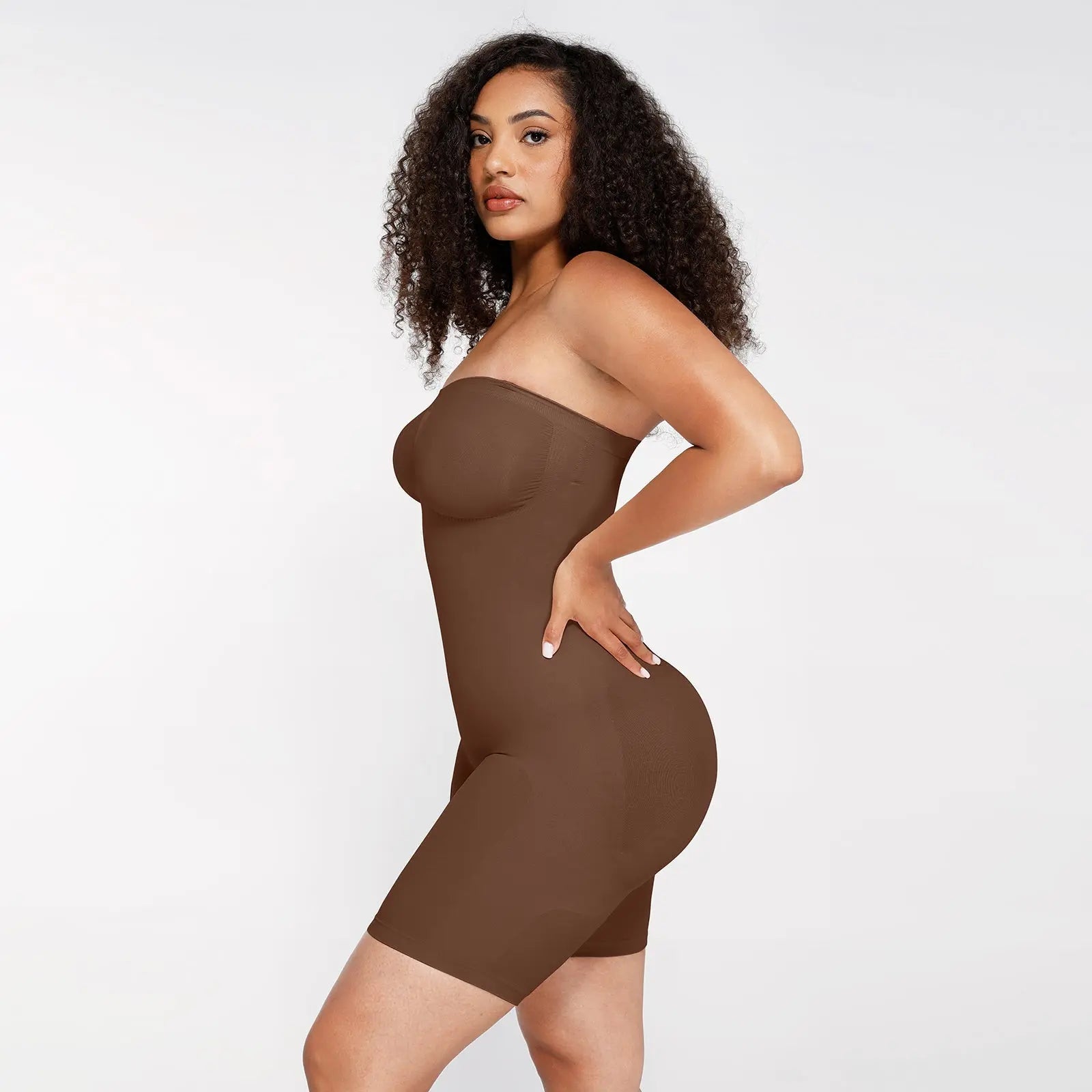 Mid Thigh Bodysuit with Adjustable Straps