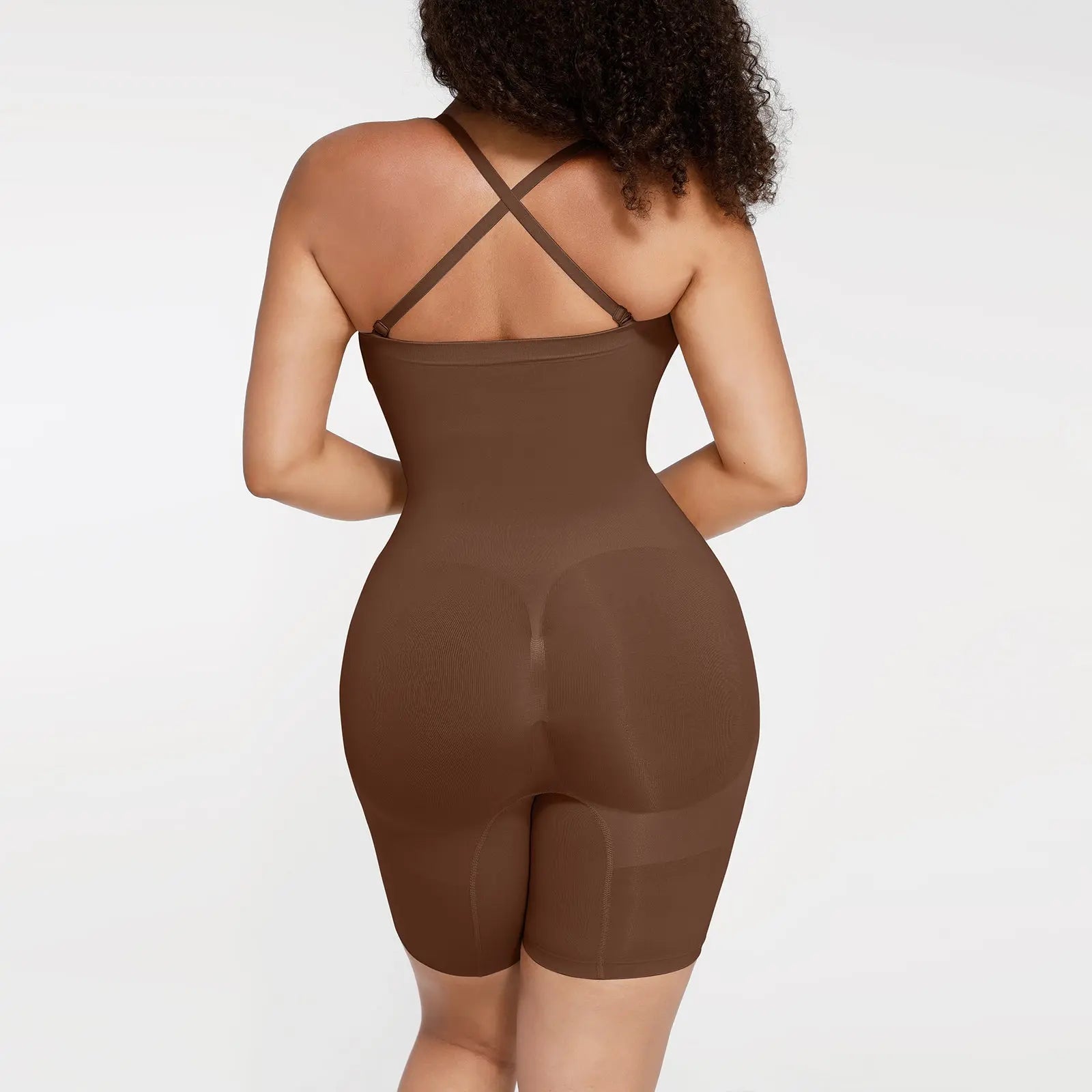 Mid Thigh Bodysuit with Adjustable Straps