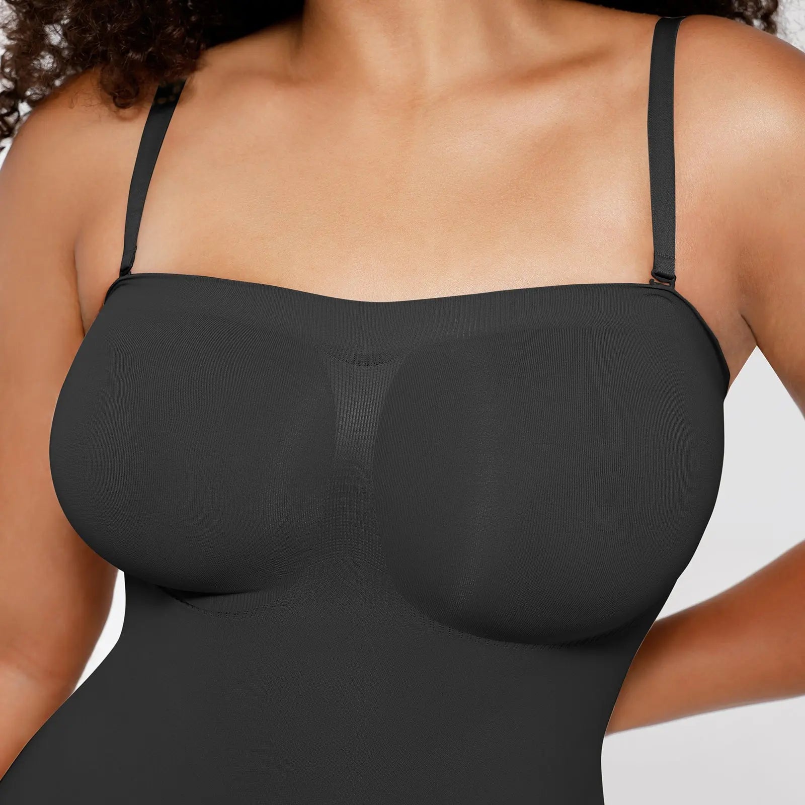Mid Thigh Bodysuit with Adjustable Straps