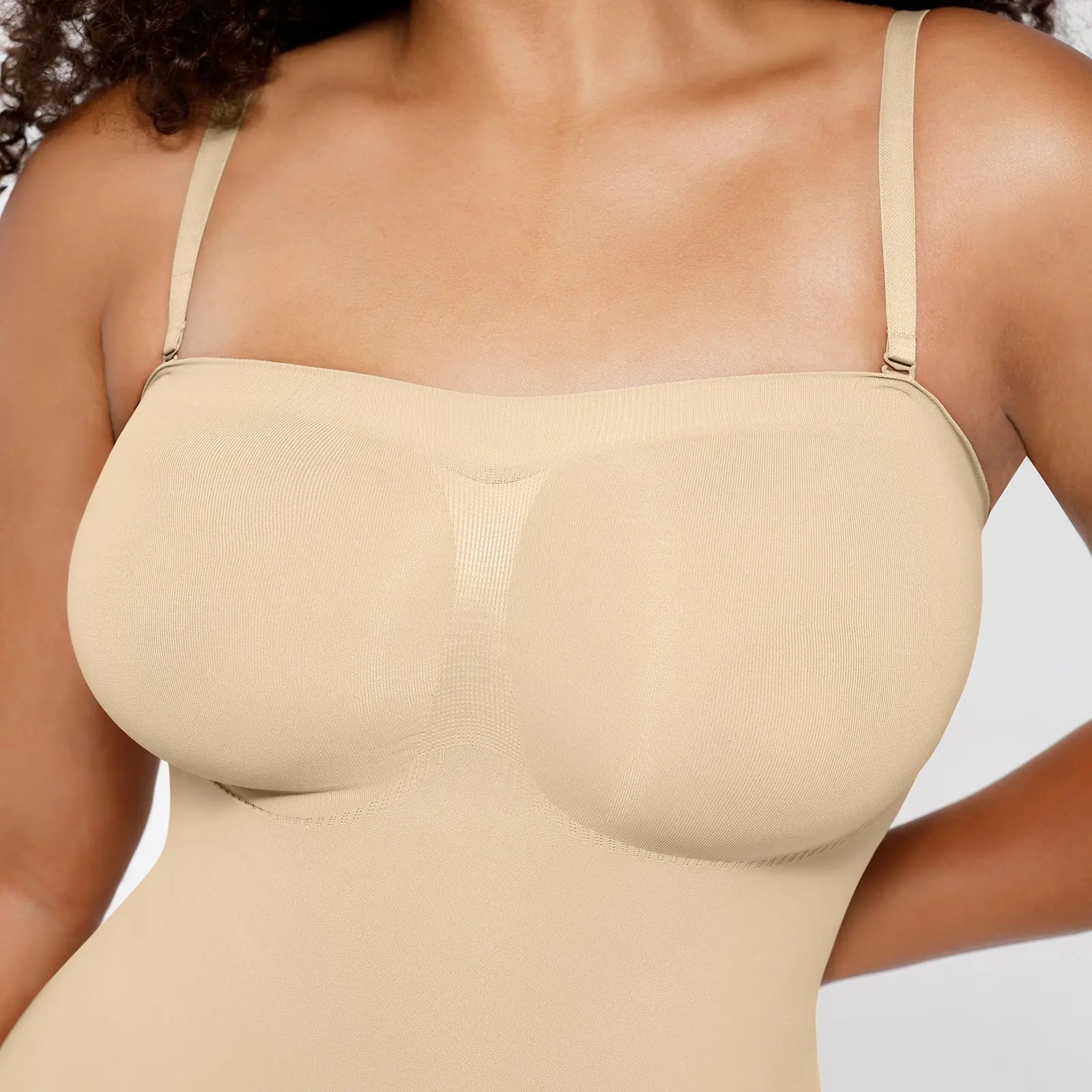 Mid Thigh Bodysuit with Adjustable Straps