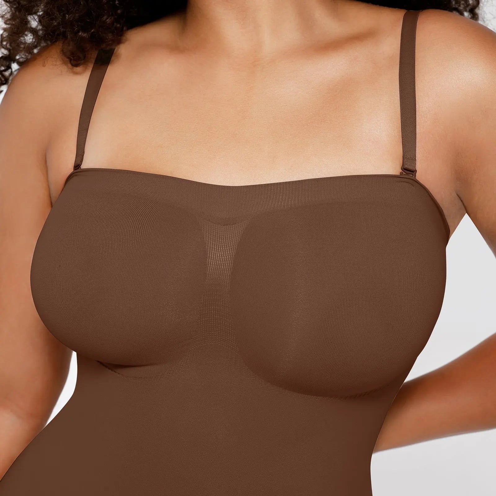 Mid Thigh Bodysuit with Adjustable Straps