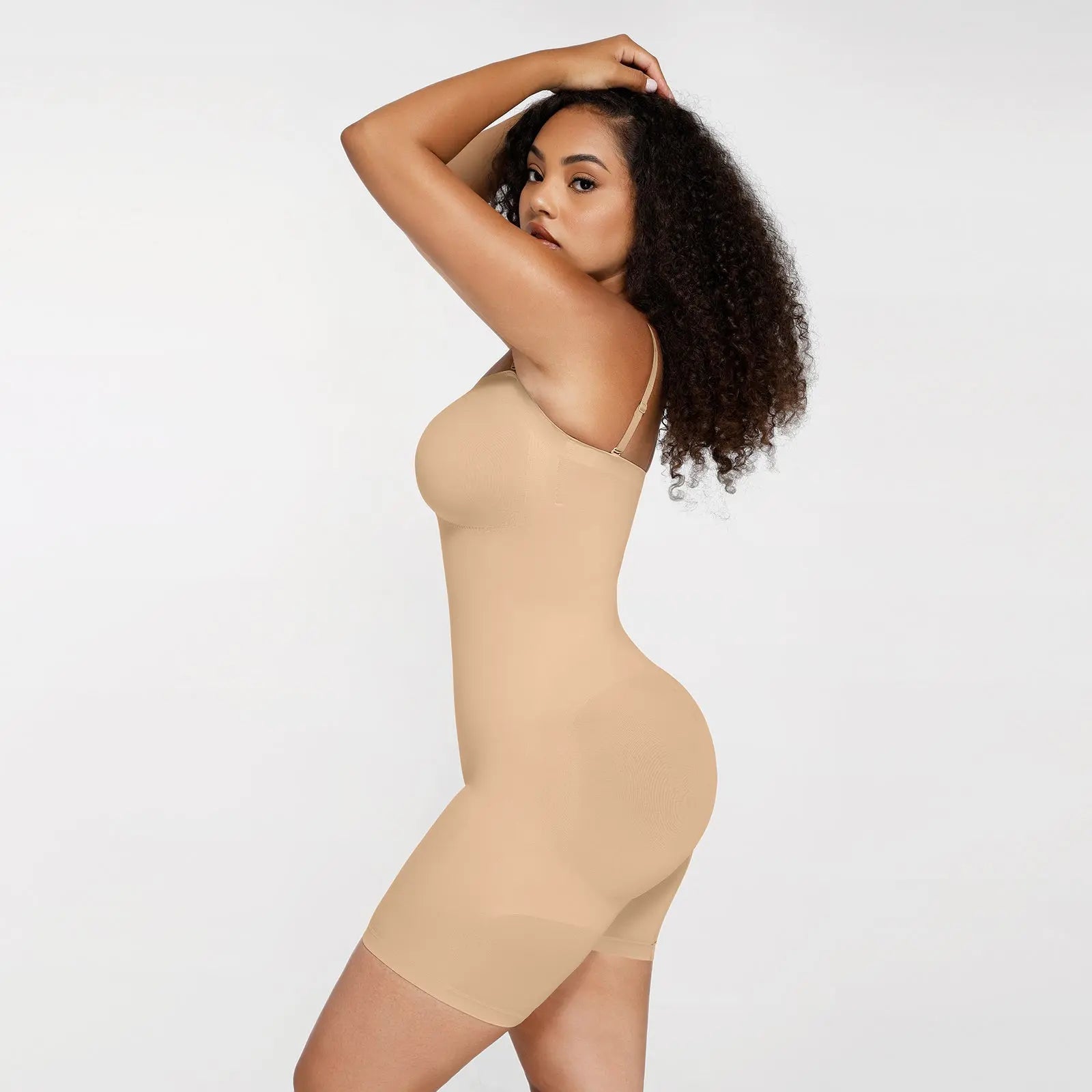 Mid Thigh Bodysuit with Adjustable Straps