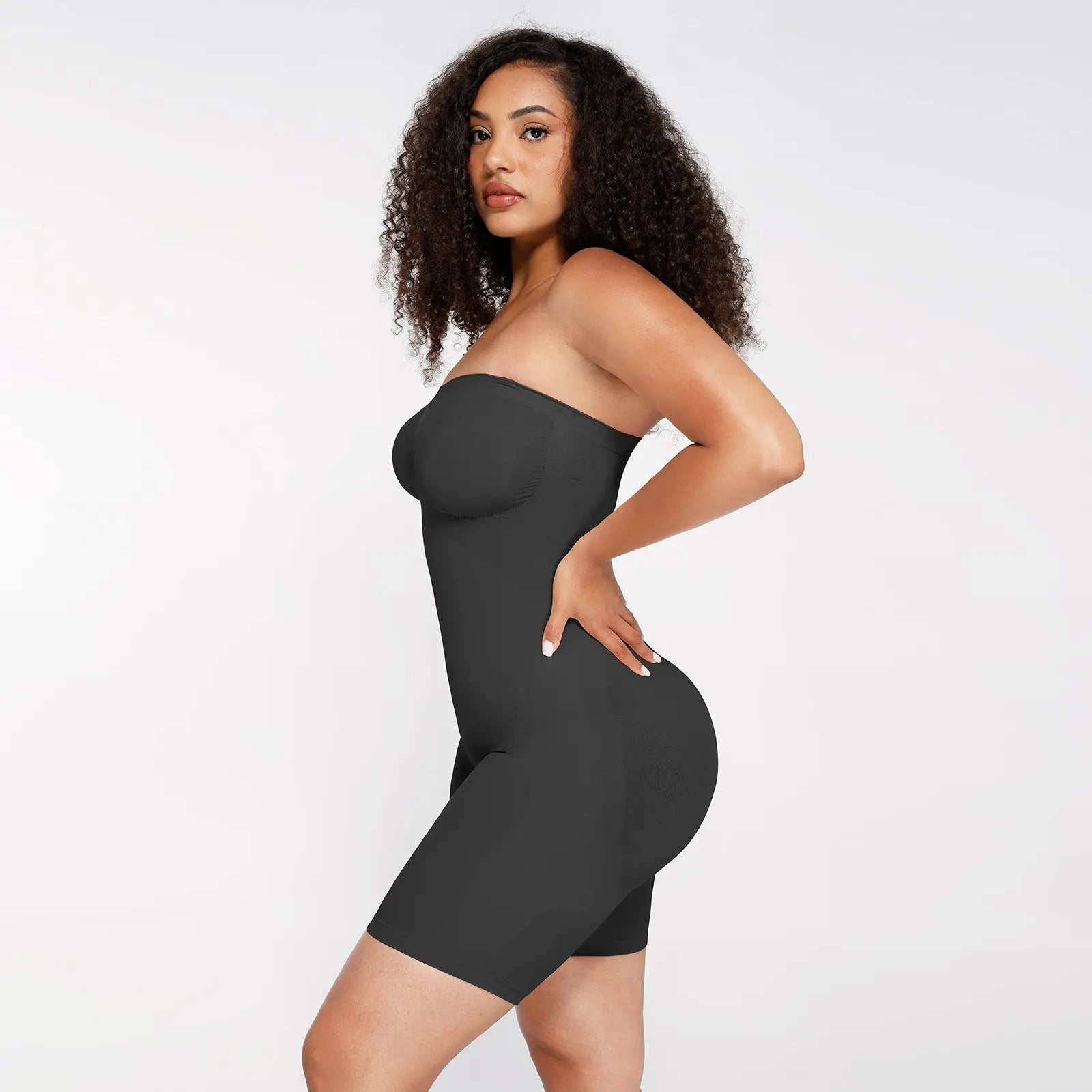 Mid Thigh Bodysuit with Adjustable Straps
