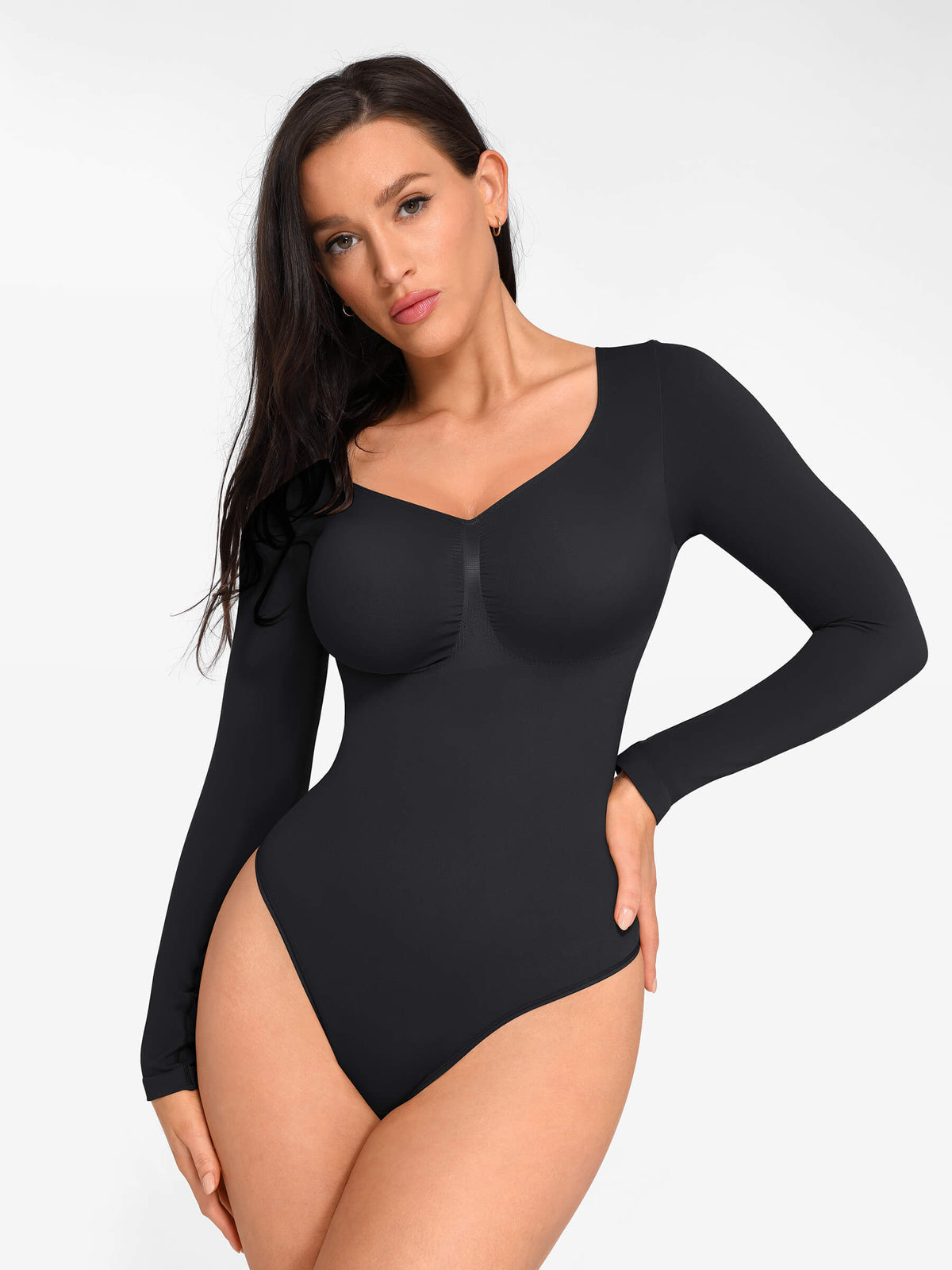 Long Sleeve Thong Bodysuit