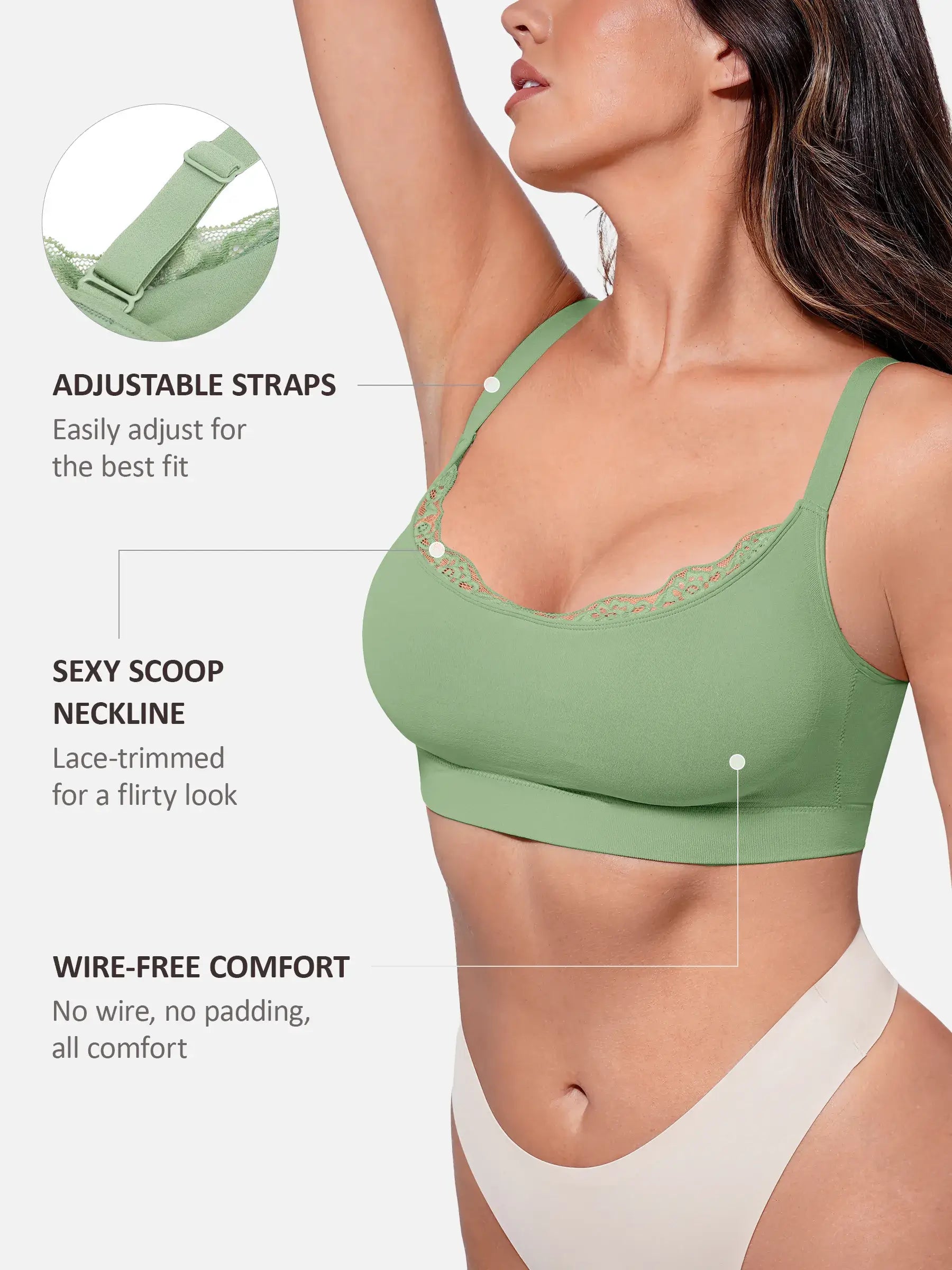 Seamless Lace Wireless Everyday Bra