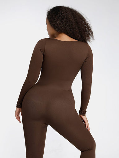 Deep V Long Sleeve Catsuit
