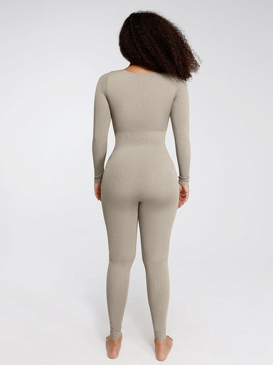 Deep V Long Sleeve Catsuit