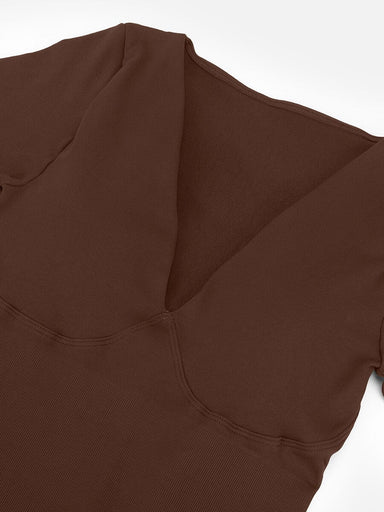 Deep V Long Sleeve Catsuit