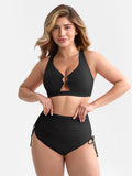 Deep V Drawstring Tummy Swimsuit