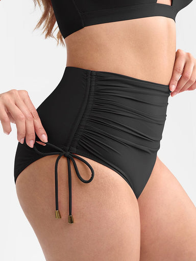 Deep V Drawstring Tummy Swimsuit